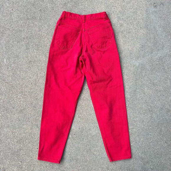 Vintage 90s Newport News Red High Waist Mom Jeans Size 4 - Picture 2 of 5